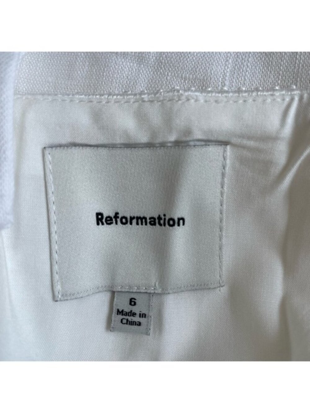 NEW Reformation Everett Linen Midi Dress White | US 6 UK 10 - Picture 9 of 16